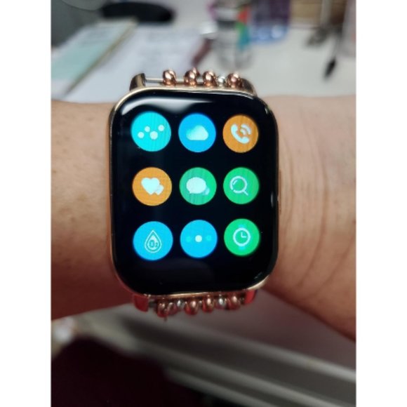 Men Women Rose Gold Pink 1.85\'\' Smartwatch with AI Voice Control Fitness Tracker main image 10